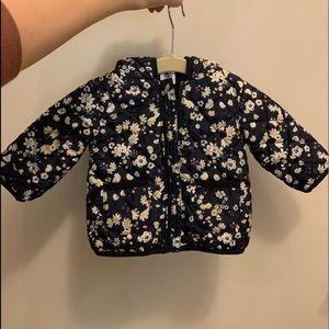 Petit Bateau Floral Baby Girl Puffer Jacket | 3M